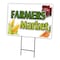 Signmission Farmers Market Yard Sign & Stake outdoor plastic coroplast window, C-1824-DS-Farmers Market C-1824-DS-Farmers Market - alternate 1